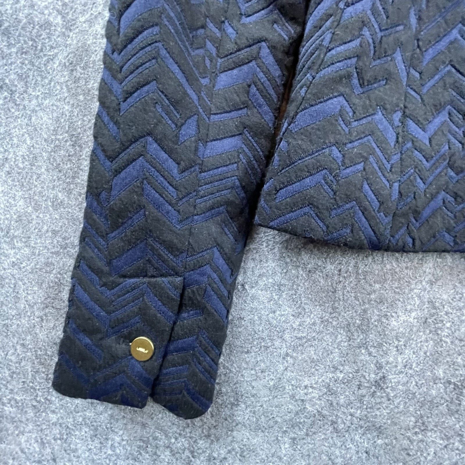 Anthropologie Anthro Cartonnier Bas Relief Blazer Womens 2 Blue Black Size XS / US 0-2 / IT 36-38 - 3 Thumbnail