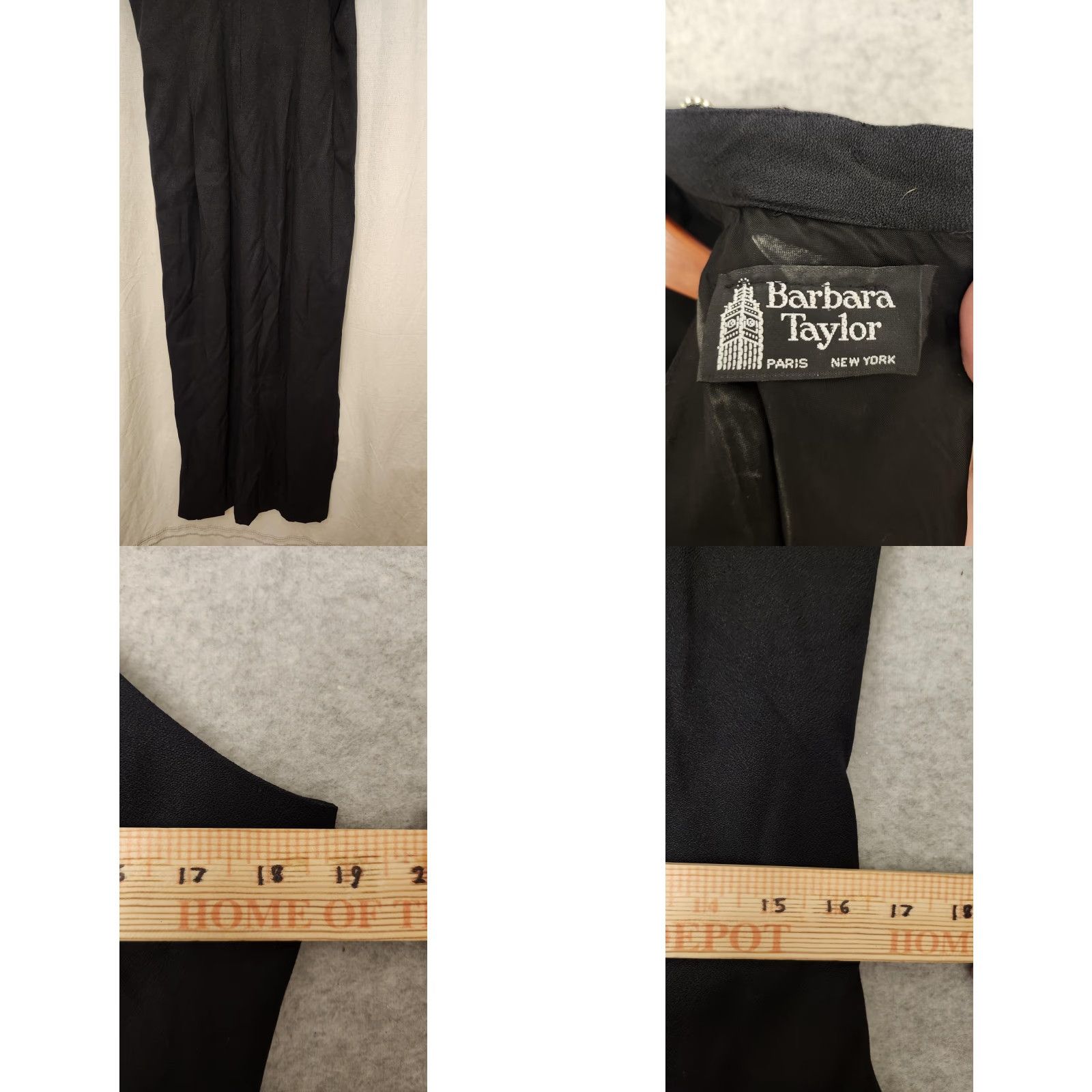 Vintage VINTAGE Barbara Taylor Paris New York Womens Maxi Evening Gown Beaded Black 90s Medium Beaded Dress Formal Nightwear Size M / US 6-8 / IT 42-44 - 8 Thumbnail