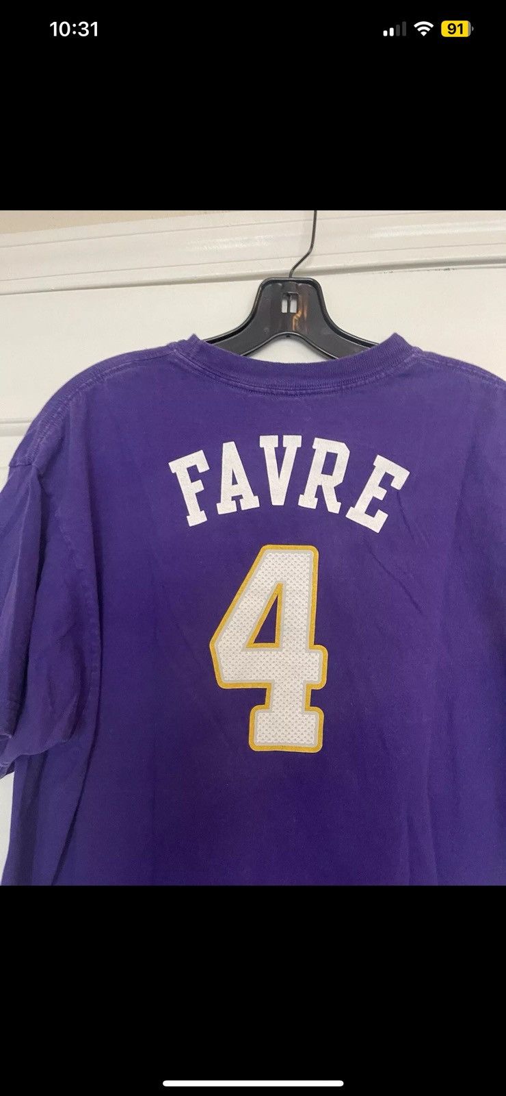 Reebok × Vintage Reebok Brett Favre Minnesota Vikings Jersey T Shirt Size US L / EU 52-54 / 3 - 5 Thumbnail