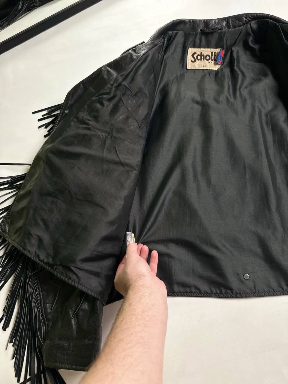 Schott 🔥Archive 90s Item Schott Perfecto 618 Fringe Leather Jacket🇱🇷 Size US M / EU 48-50 / 2 - 11 Thumbnail