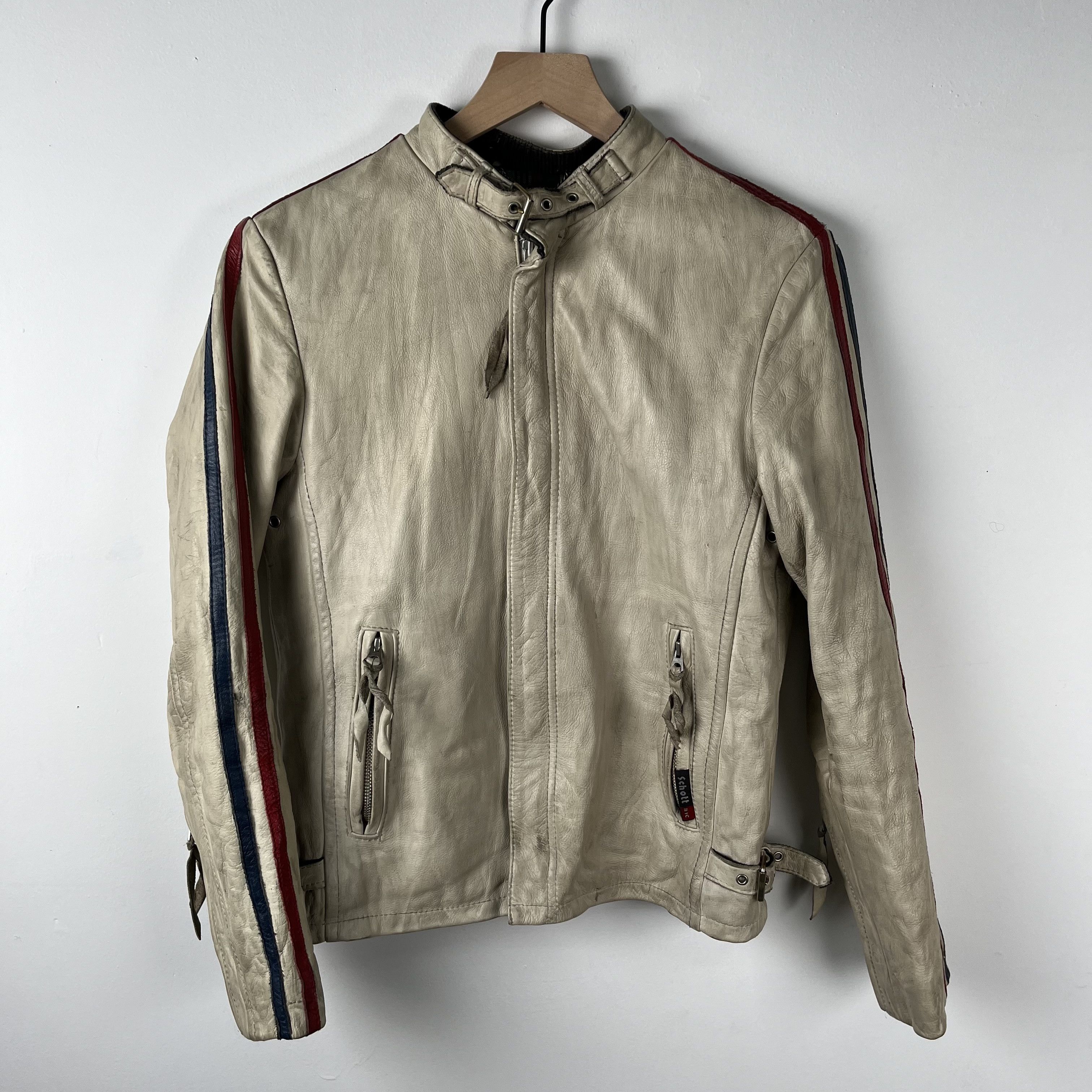Schott Schott Leather Motocross Cafe Racer Jacket Size US S / EU 44-46 / 1 - 3 Thumbnail
