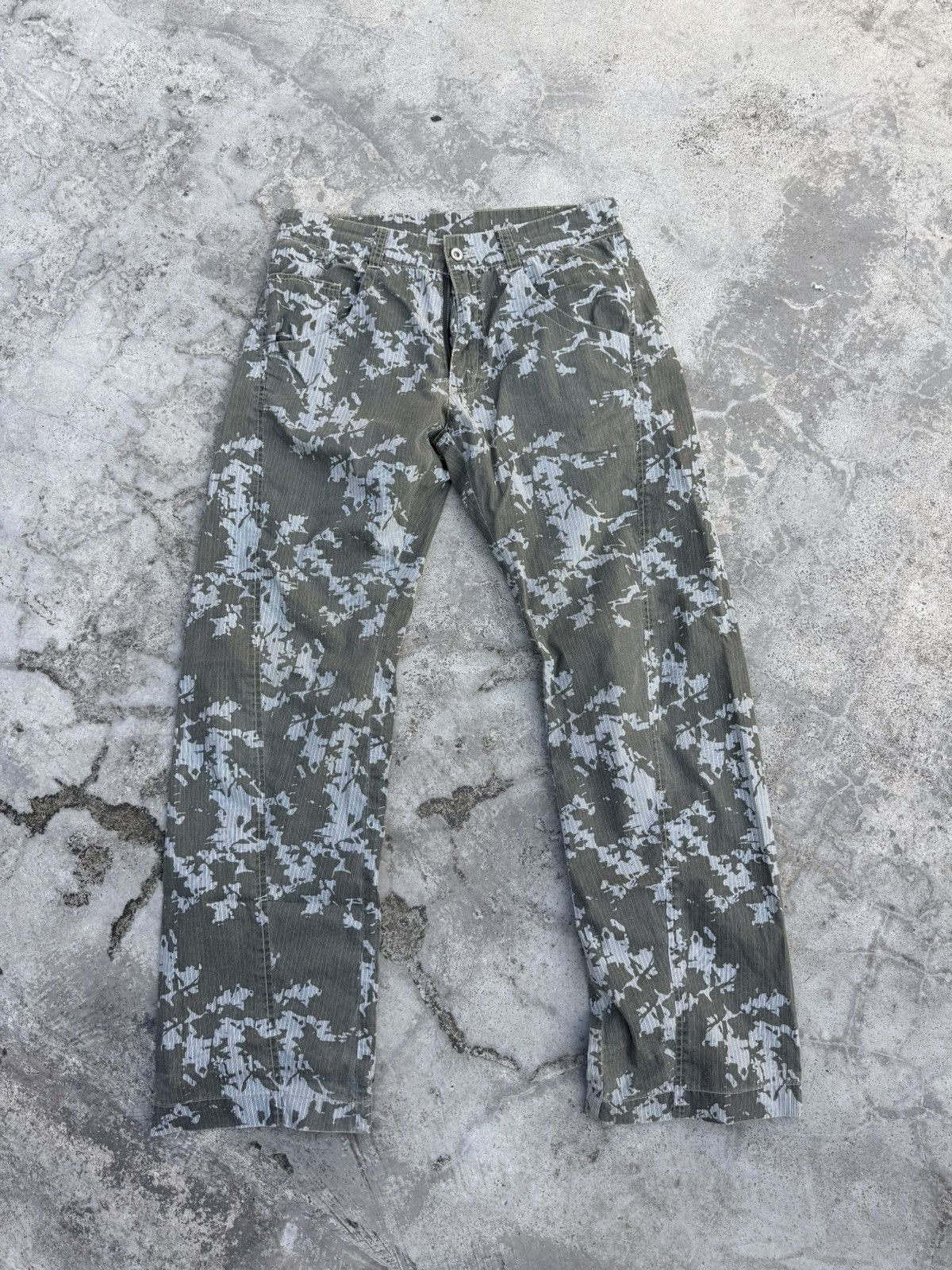 Japanese Brand Vintage Japanese Brand abstract crazy pattern pants Size US 32 / EU 48 - 1 Thumbnail