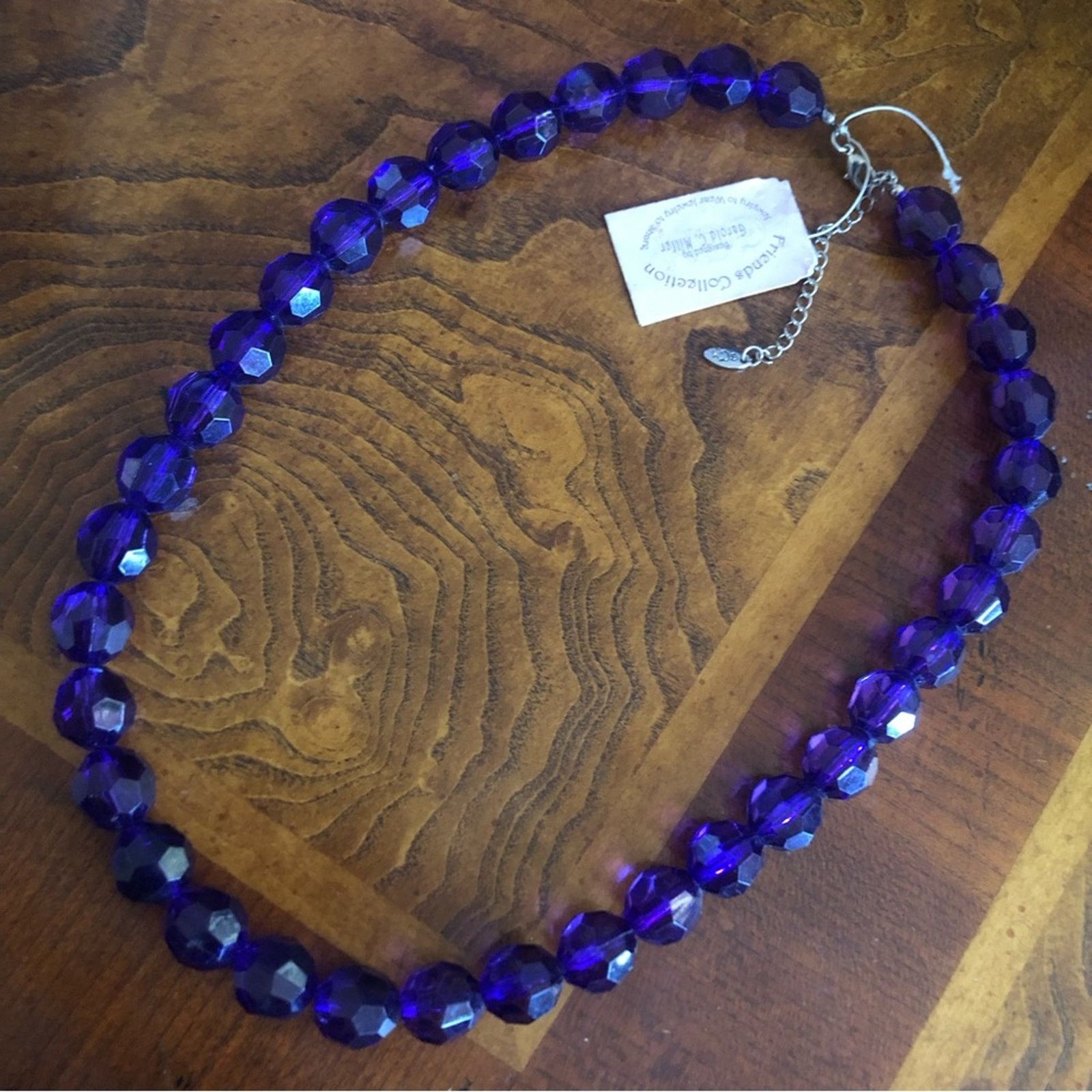 Jewelry Garold C Miller chunky faceted purple beaded necklace NWT Size ONE SIZE - 8 Thumbnail
