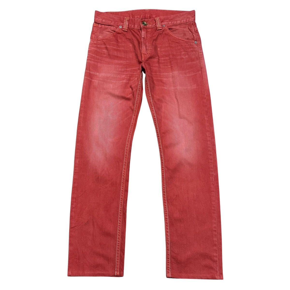Edwin Vintage Edwin 483XVS Red Denim Jeans Size US 33 - 2 Thumbnail