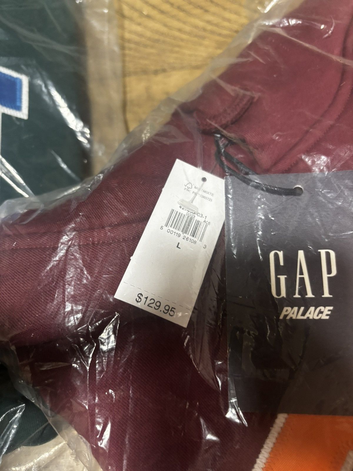 Gap × Palace Palace GAP Burgundy Hoodie Size US L / EU 52-54 / 3 - 5 Thumbnail