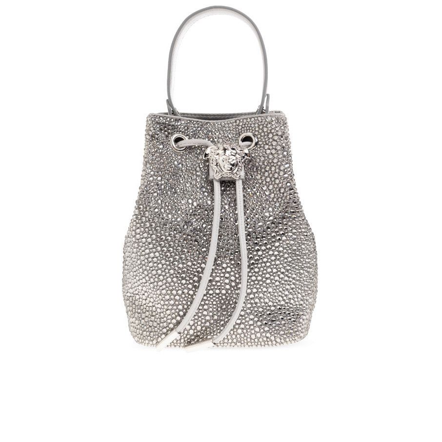 Versace VERSACE Le Medusa Silver Leather Shoulder Bag New & Authenti Size ONE SIZE - 1 Thumbnail