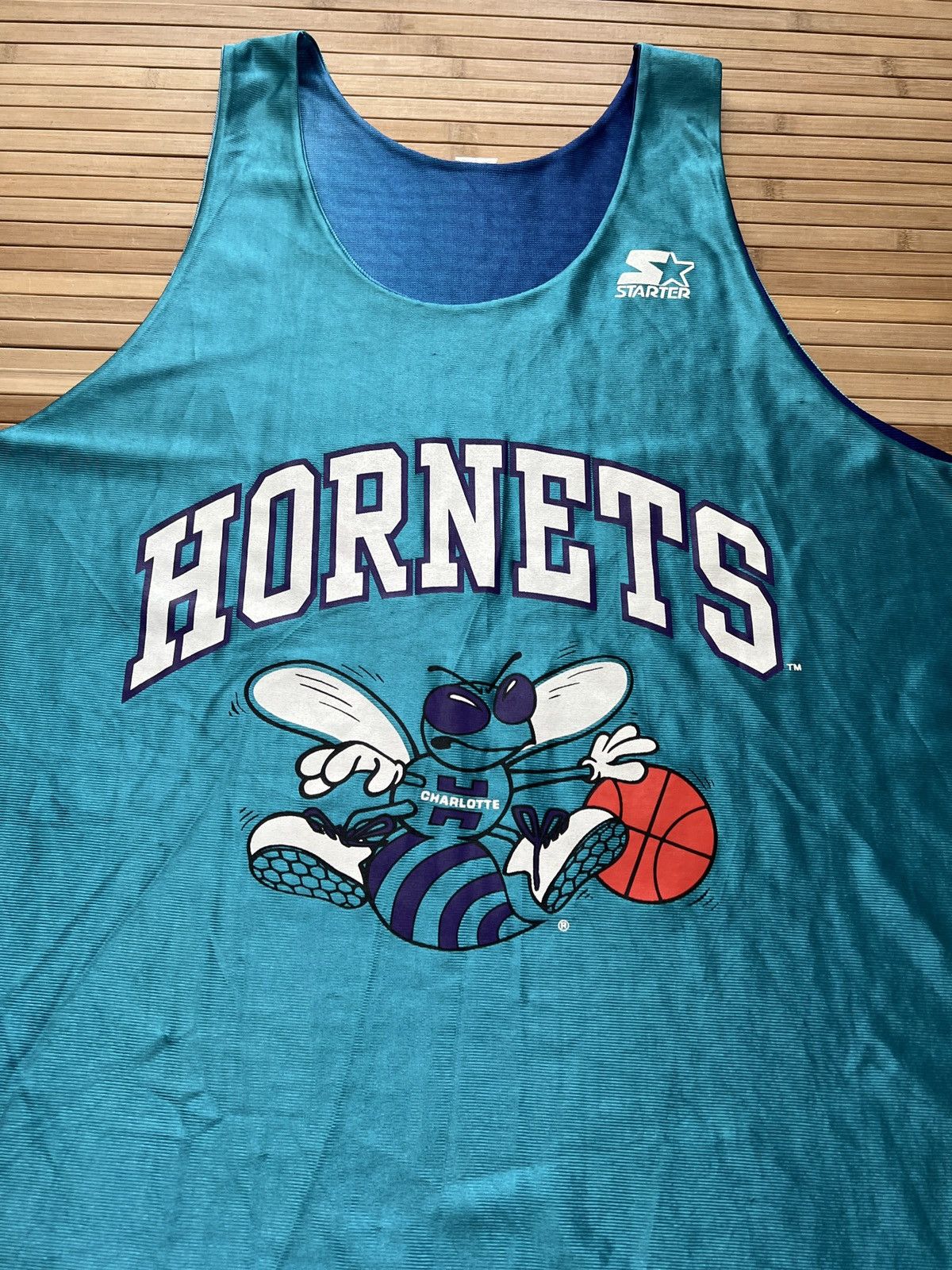 NBA 90s Charlotte Hornets Reversible Jersey Size US XL / EU 56 / 4 - 3 Thumbnail