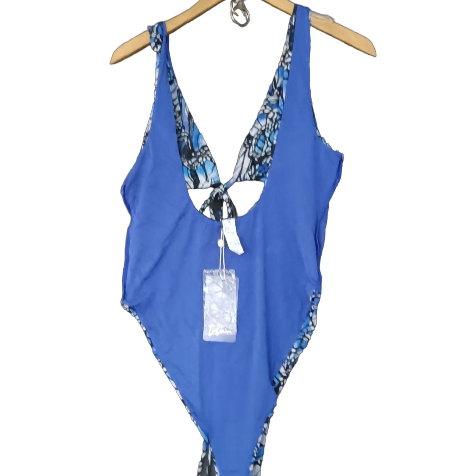 Triangl Toluca Swim One Piece Multicolor Wrap Triangle Waist Open Tummy Nylon Spandex L Beach Sexy Womens Size ONE SIZE - 1 Thumbnail