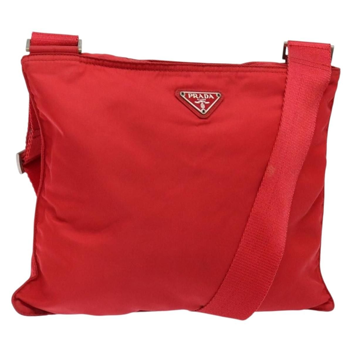 Prada PRADA Shoulder Bag Nylon Red Silver Size ONE SIZE - 1 Thumbnail