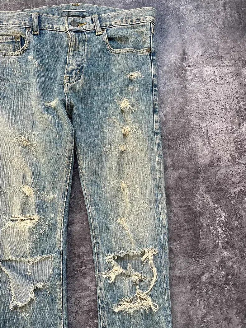 Saint Laurent Paris Saint Laurent Paris Double knee worn-out big destruction Size US 29 - 4 Thumbnail