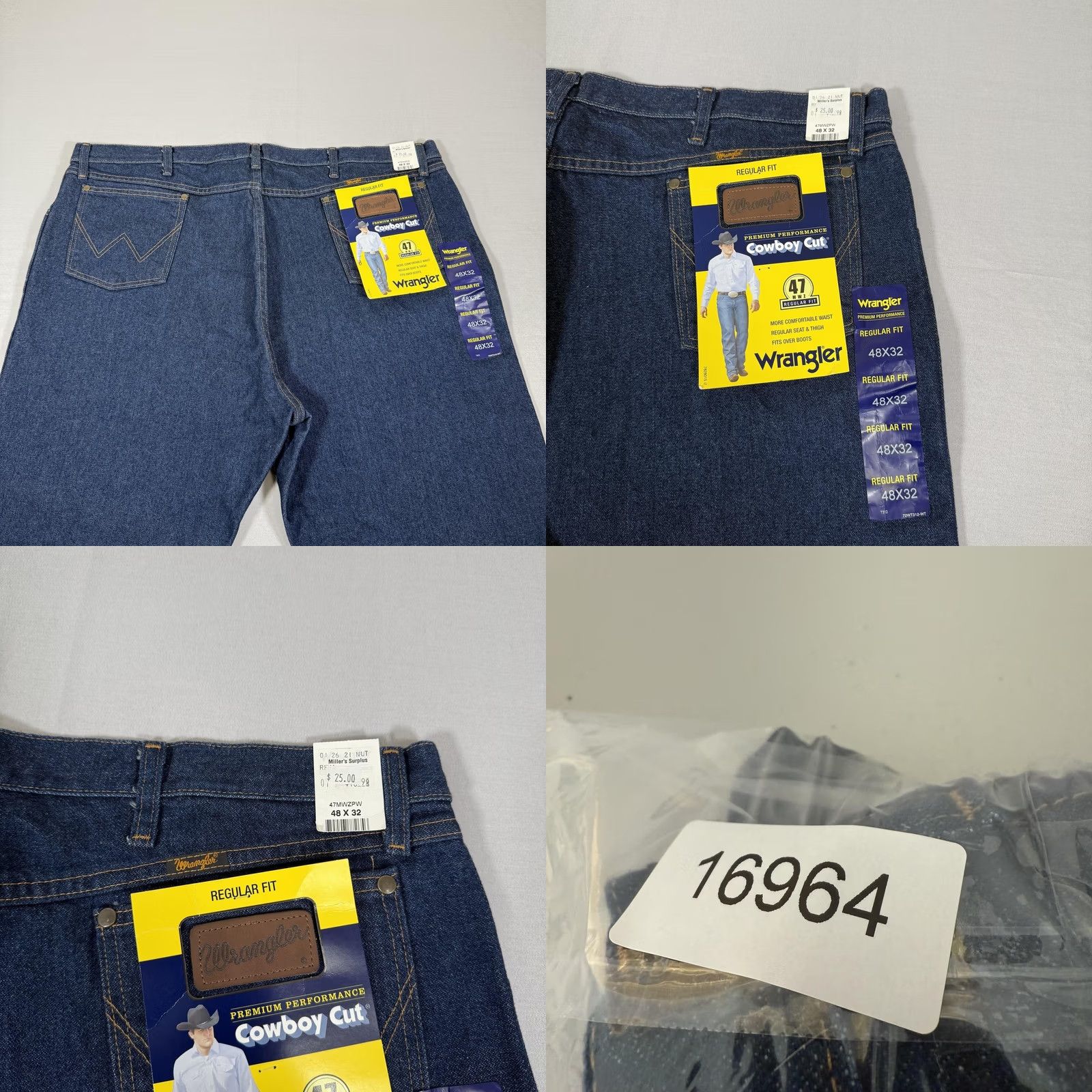 Wrangler Wrangler Jeans Mens 48x32 Blue 47MWZ Straight Fit Denim Pants Western Cowboy Cut Jeans Size US 32 / EU 48 - 9 Thumbnail
