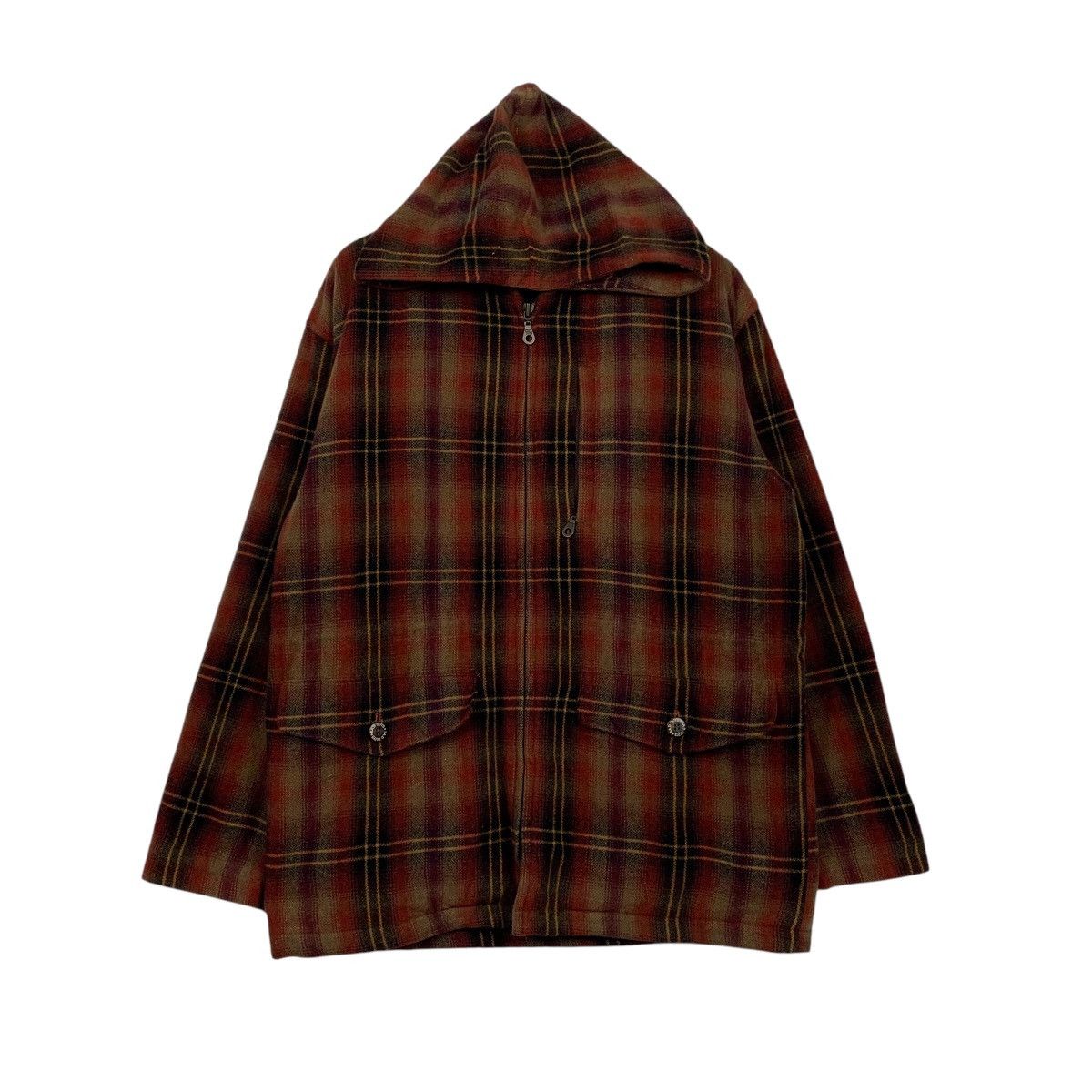 Japanese Brand Bad Guys Tartan Hooded Skate Jacket Size US M / EU 48-50 / 2 - 1 Thumbnail