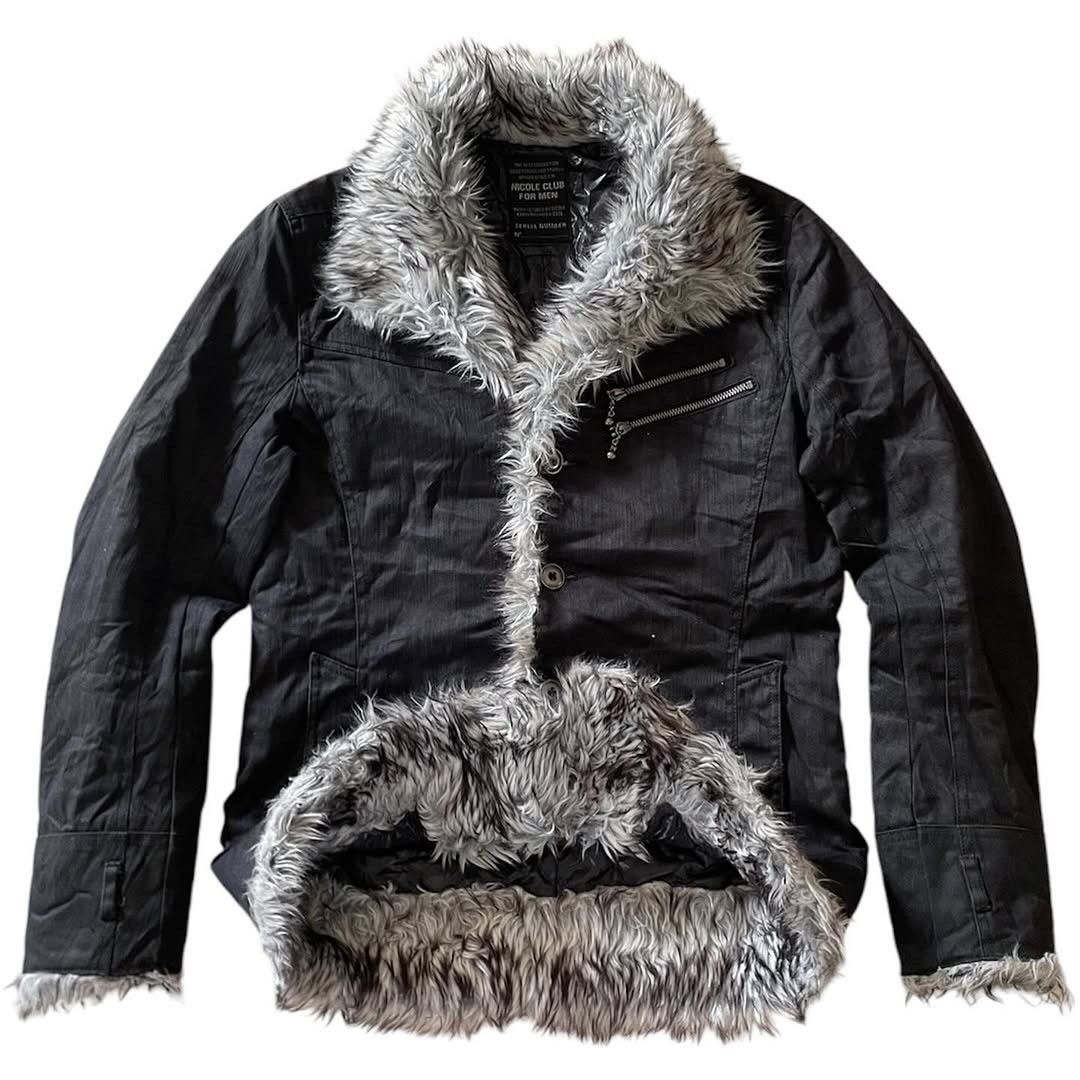 Nicole Club Nicole Club Arctic Fur Trimmed Button Up Jacket Size US M / EU 48-50 / 2 - 3 Thumbnail