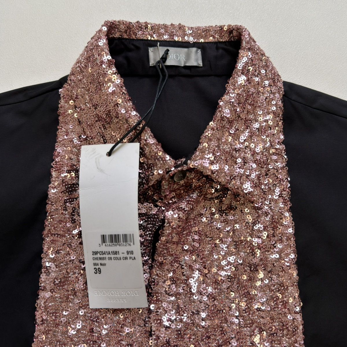 Dior A/W 22 Black Shirt With Pink Sequins Size US M / EU 48-50 / 2 - 5 Thumbnail