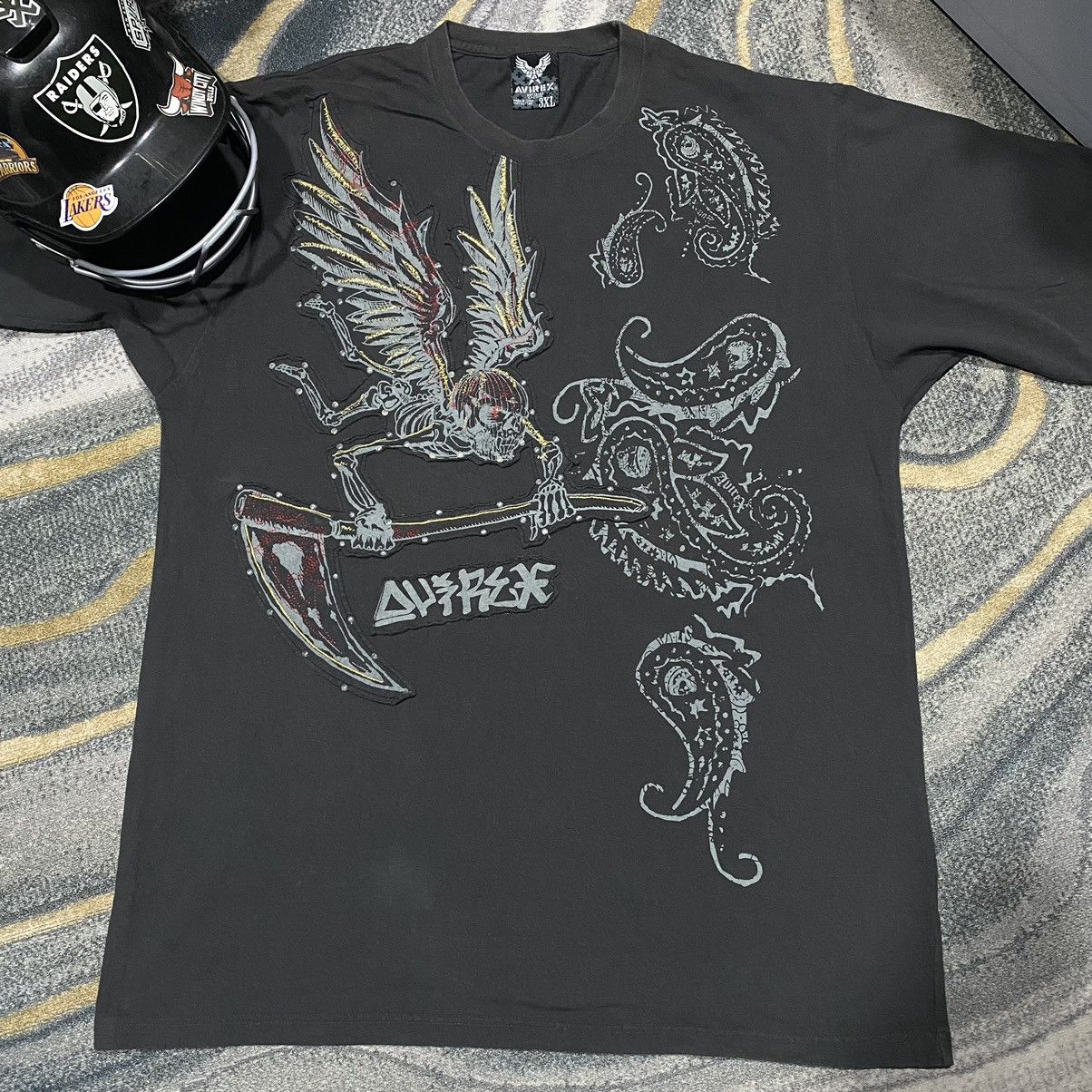 Avirex × Vintage Vintage Y2K Avirex Grim Reaper Size US XXL / EU 58 / 5 - 1 Thumbnail