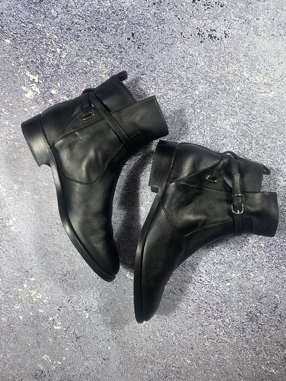 Balenciaga Balenciaga black leather straps boots shoes classic luxury Size US 8.5 / IT 38.5 - 1 Thumbnail