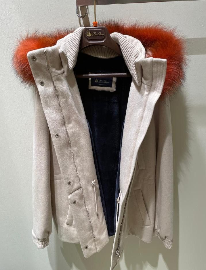 Loro Piana o1srvl11e0526 Icery Jacket in Ivory Size M / US 6-8 / IT 42-44 - 4 Thumbnail