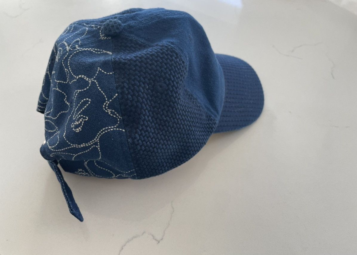 Bape Bape Ape A Bathing Ape Indigo Japan Sashiko Cap Hat Size ONE SIZE - 3 Thumbnail