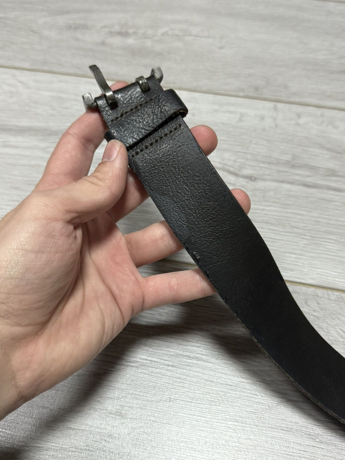 Diesel Diesel vintage leather double belt spell out Size ONE SIZE - 2 Thumbnail