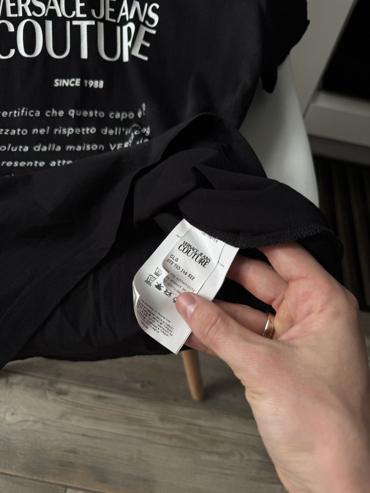 Versace Jeans Couture Versace Jeans Couture Logo Black Tee Size US S / EU 44-46 / 1 - 6 Thumbnail