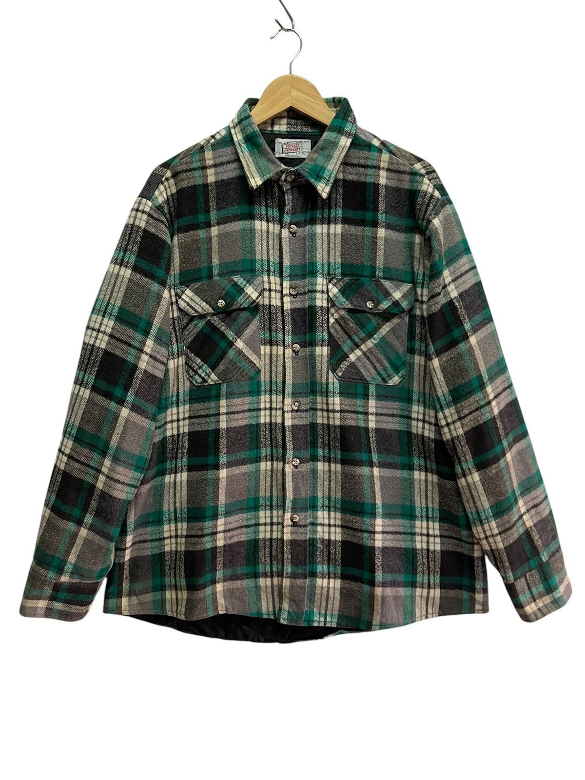 Flannel × Vintage VINTAGE FLANNEL PRIVATE PROPERTY MADE IN USA Size US L / EU 52-54 / 3 - 1 Thumbnail