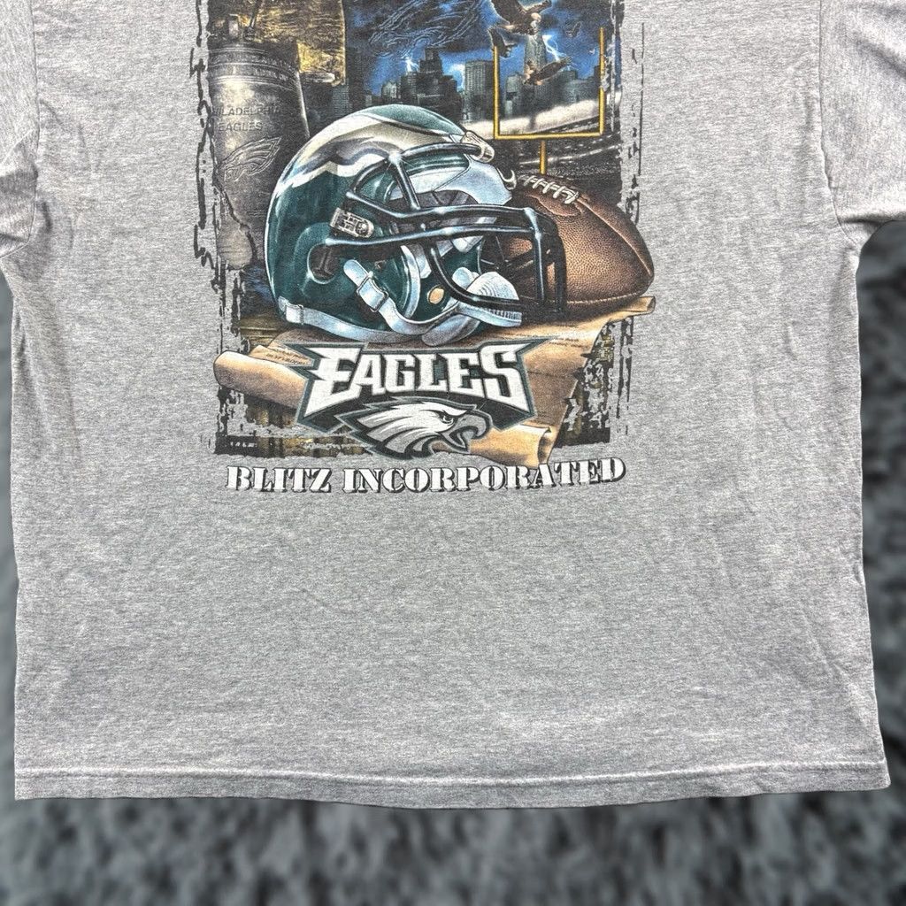 NFL VINTAGE NFL Philadelphia Eagles Shirt Mens 2XL Gray Short Sleeve T-Shirt Football Fans 90s Mens Size US XXL / EU 58 / 5 - 1 Thumbnail