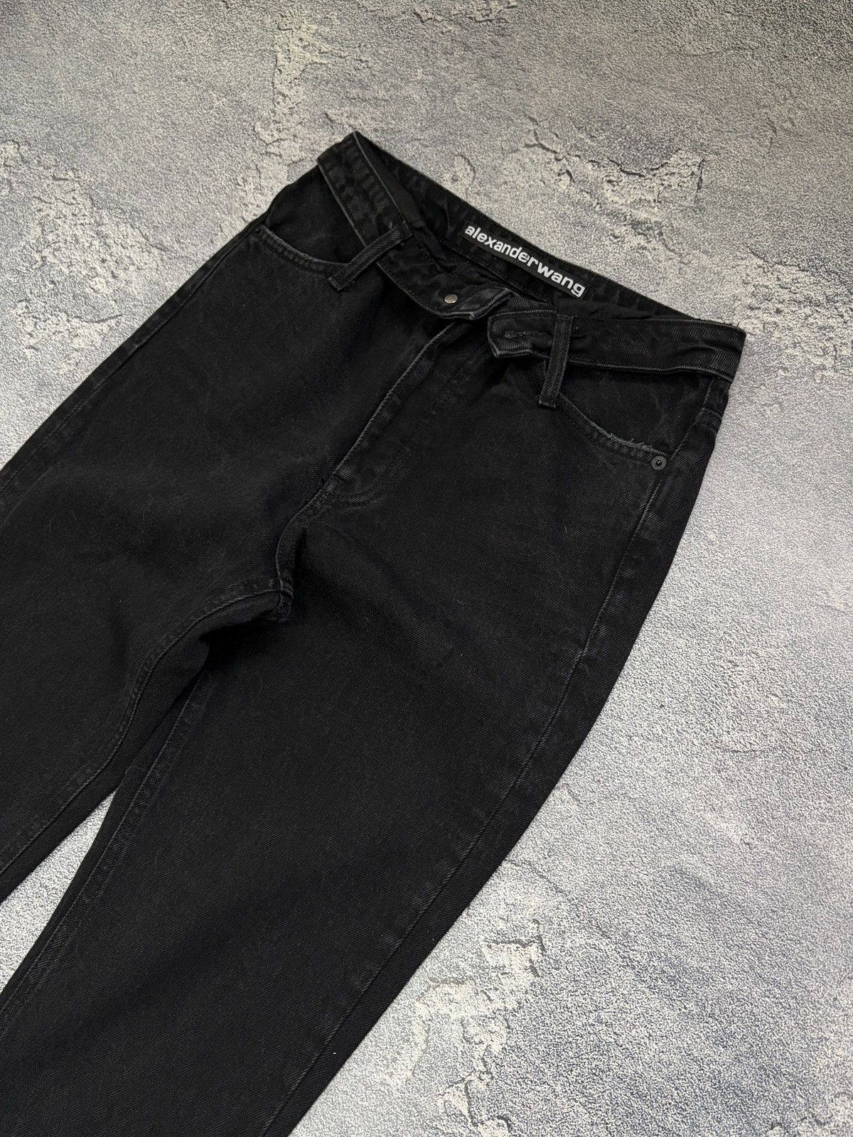 Alexander Wang Alexander Wang Double Waistband Fold-Over Jeans Black 28 Size 28" / US 6 / IT 42 - 8 Thumbnail