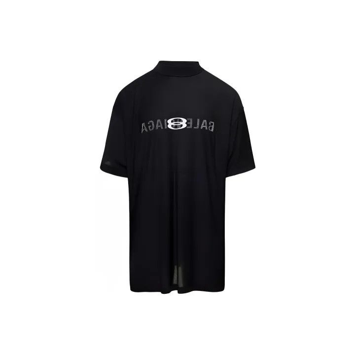 Balenciaga Balenciaga Logo Print Black Casual T-shirt 0079 Size US M / EU 48-50 / 2 - 1 Thumbnail