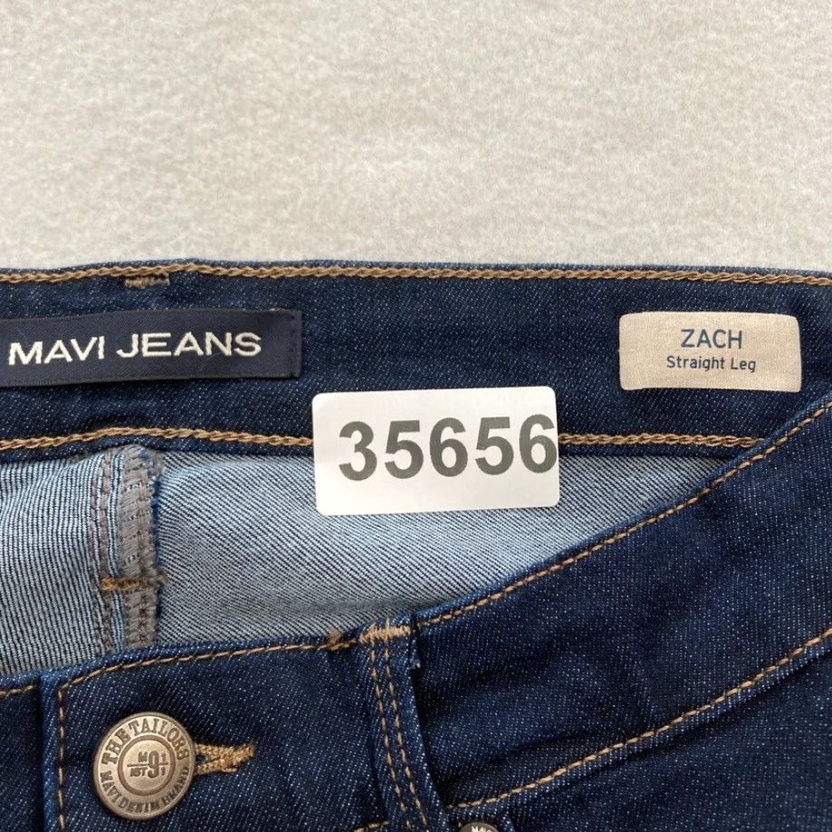 Vintage Mavi Jeans Zach Mens 30x34 Straight Leg Dark Wash Blue Stretch Denim Mid Rise Jeans Size US 30 / EU 46 - 5 Thumbnail