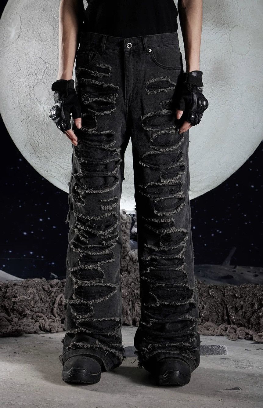 Japanese Brand × Vintage Avant grade retro punk faded distressed grunge jeans pants Size US 32 / EU 48 - 1 Thumbnail
