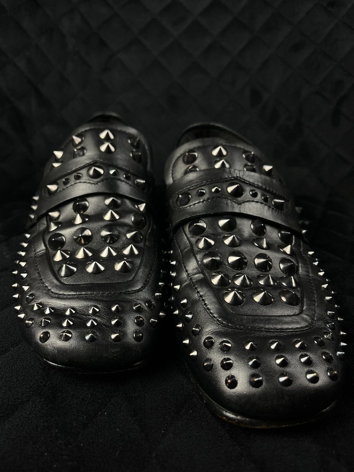 ASH Ash leather mocassin with studs loafers shoes Size US 7 / IT 37 - 4 Thumbnail