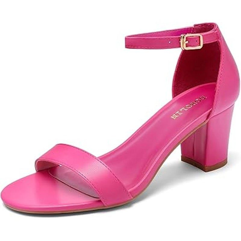 Other Dobolin Women's Size 10.5 Hot Pink Ankle Strap Heels Size US 10.5 / IT 40.5 - 1 Thumbnail