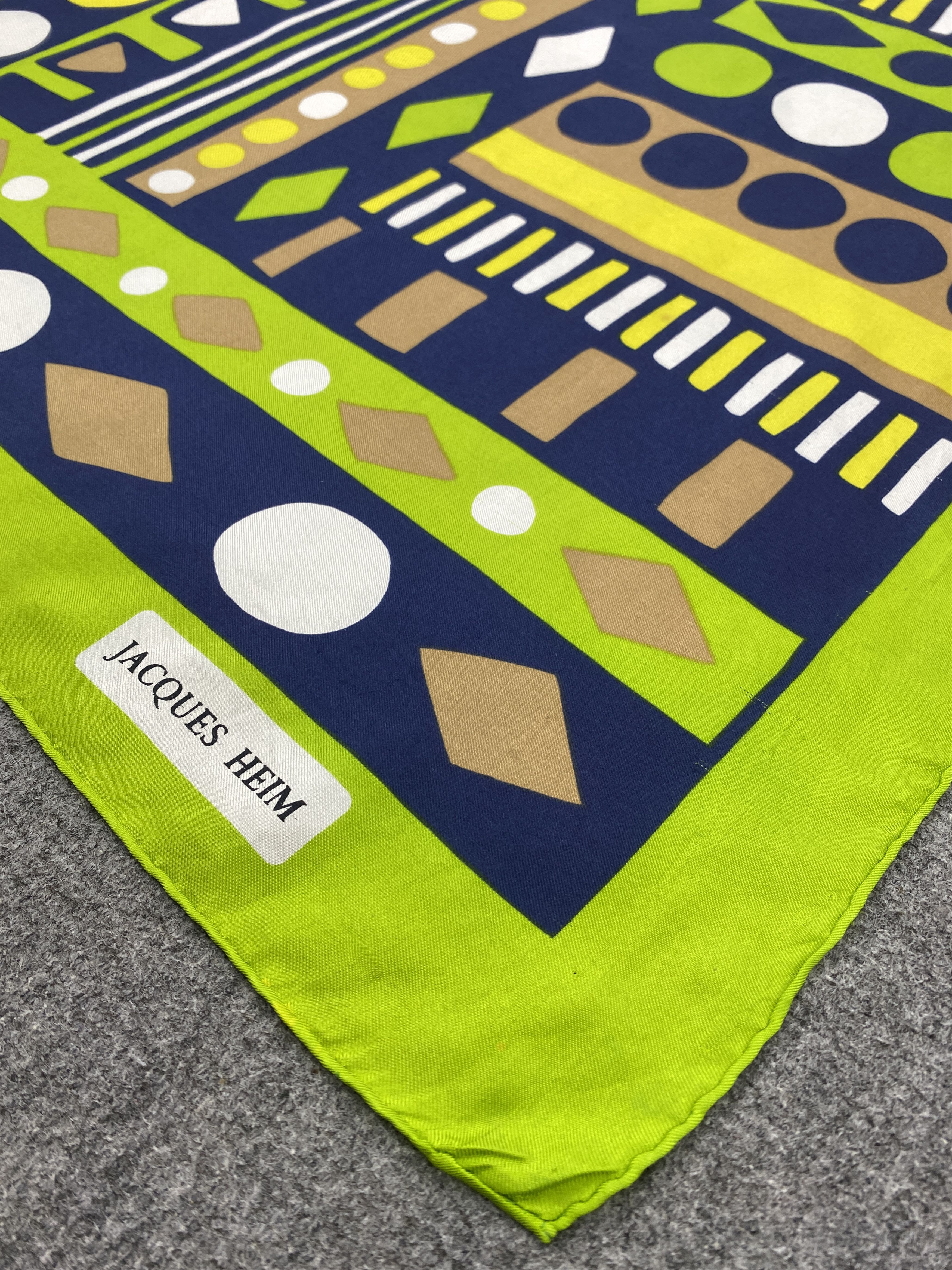 Vintage Vintage Jacques Heim Geometrical Silk Scarf SN0130 Size ONE SIZE - 6 Thumbnail