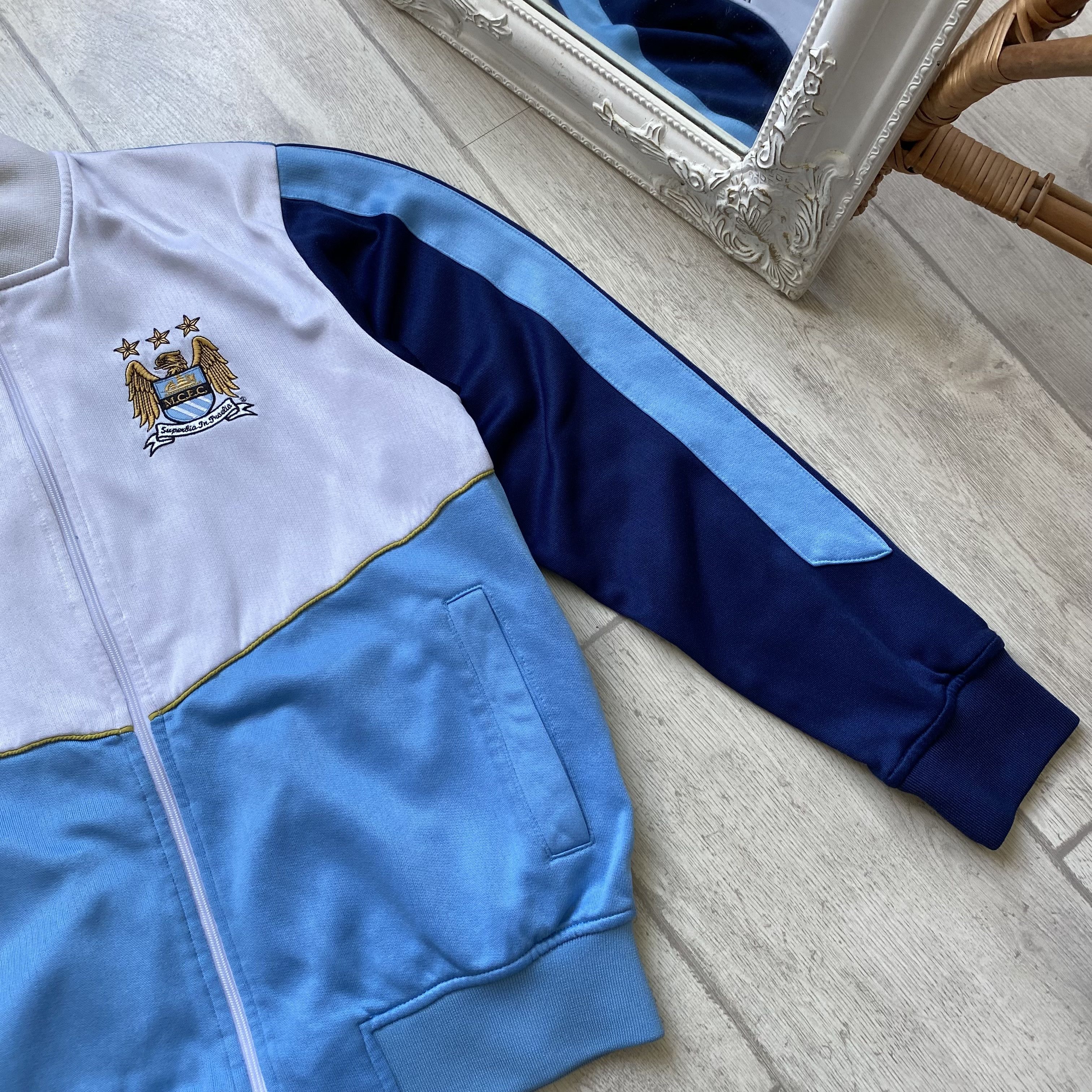 Umbro Vintage 90s Manchester City Retro Track Jacket Top Blokcore Size US S / EU 44-46 / 1 - 6 Thumbnail