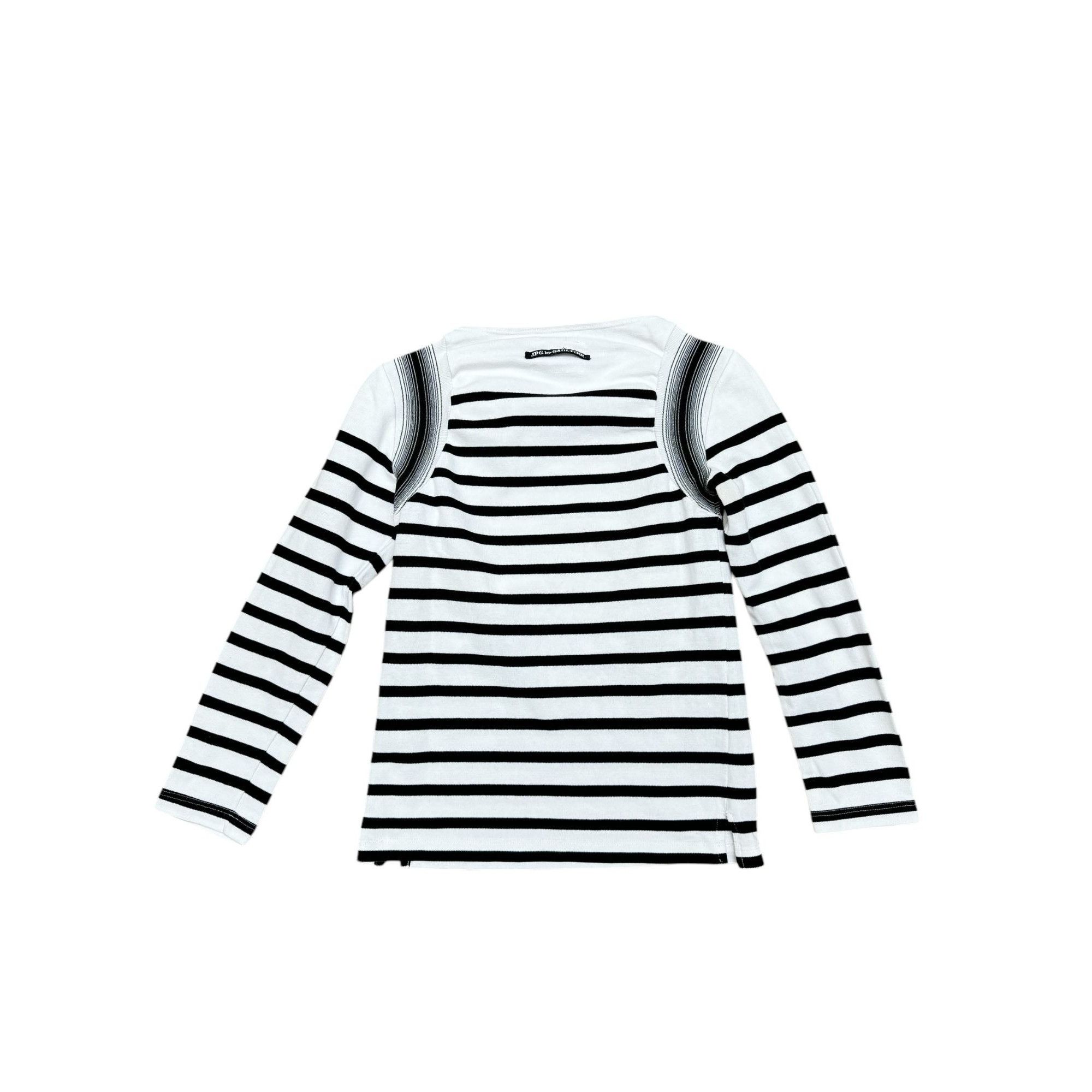 Jean Paul Gaultier Black & White Striped Long Sleeve Top Size S / US 4 / IT 40 - 3 Thumbnail