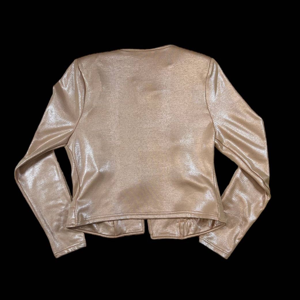 NBDN Nobrandedon Michel Zip-up Cream Gold Jacket Blazer | Size S Size S / US 4 / IT 40 - 2 Thumbnail