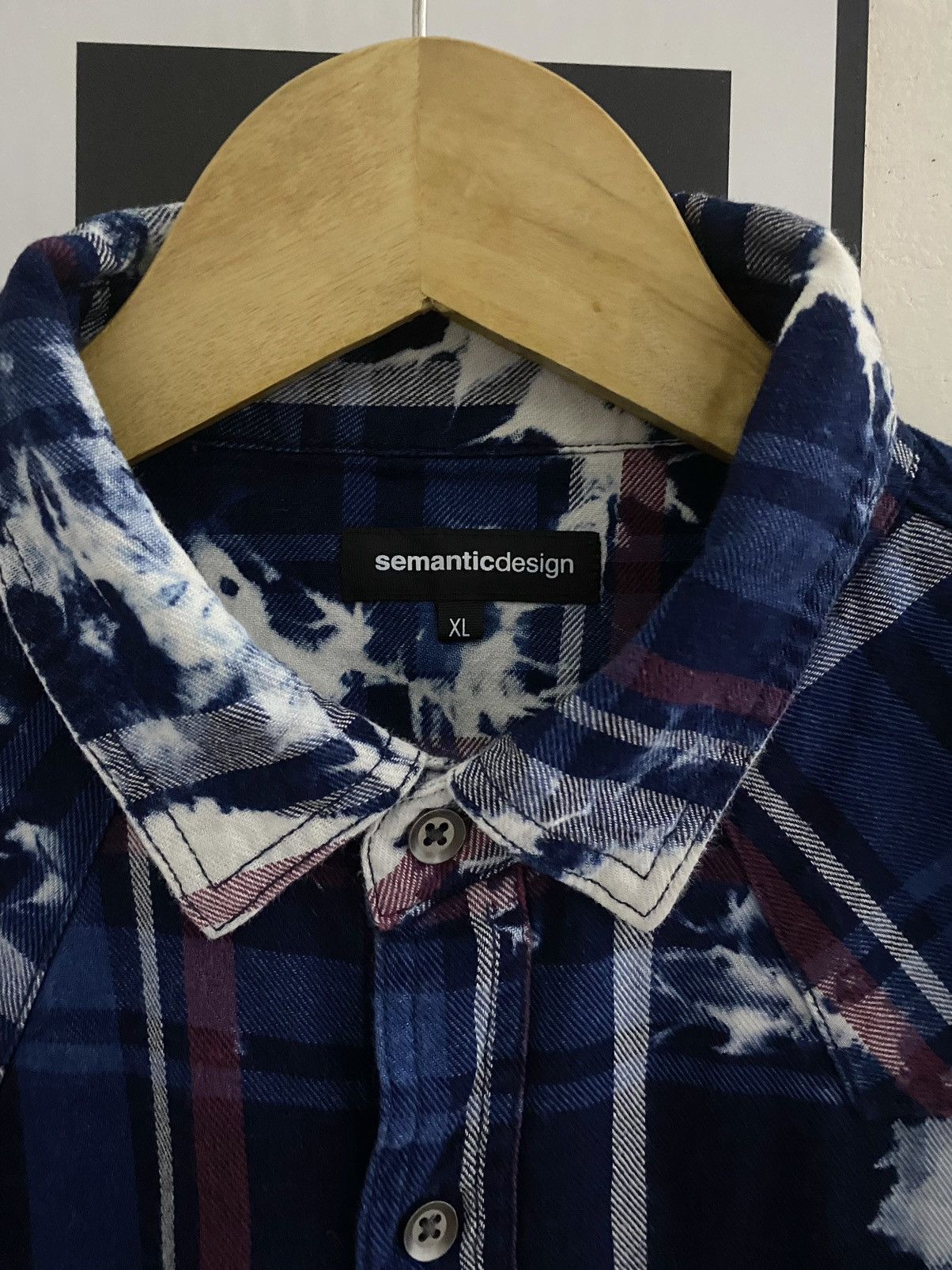 semanticdesign 2000s Semantic Design Bleached Plaid Shirt Size US XL / EU 56 / 4 - 4 Thumbnail