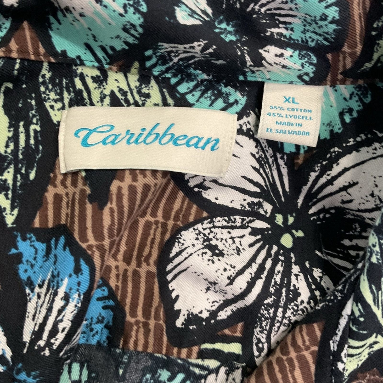 Caribbean Puritan Blue Flower Button-Up Shirt Size US XL / EU 56 / 4 - 3 Thumbnail