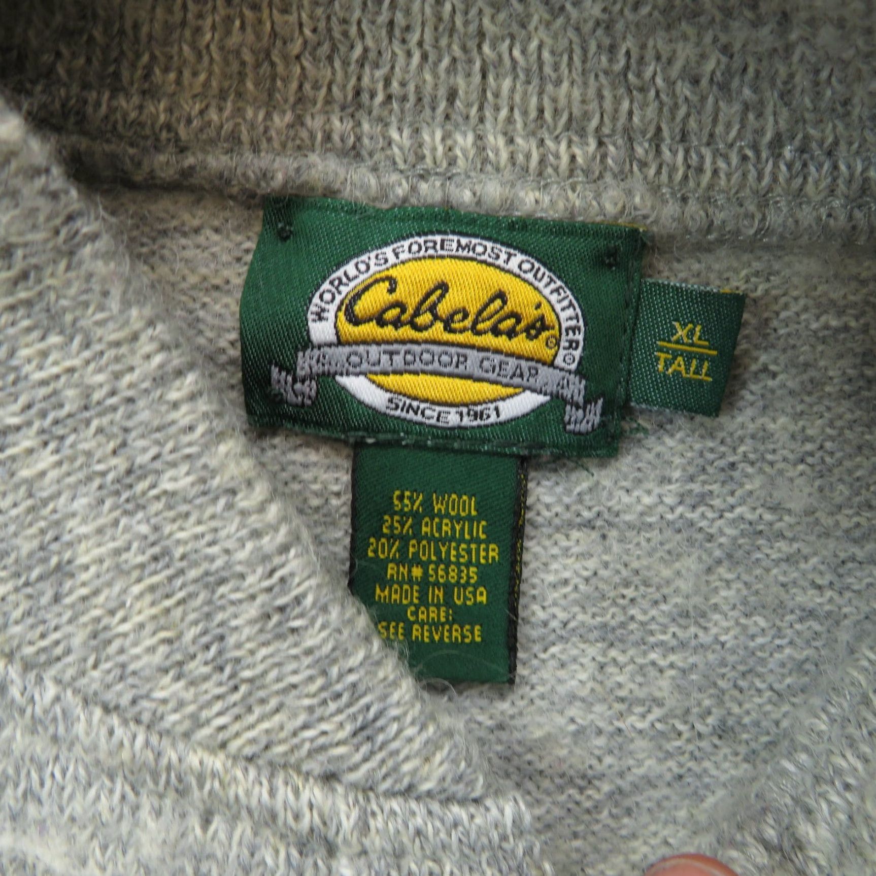 Vintage VINTAGE Cabela's Sweater Mens XL Wool Hunting Elbow Patch Ragg Henley Pullover Outdoor Shirt Size US XL / EU 56 / 4 - 5 Thumbnail