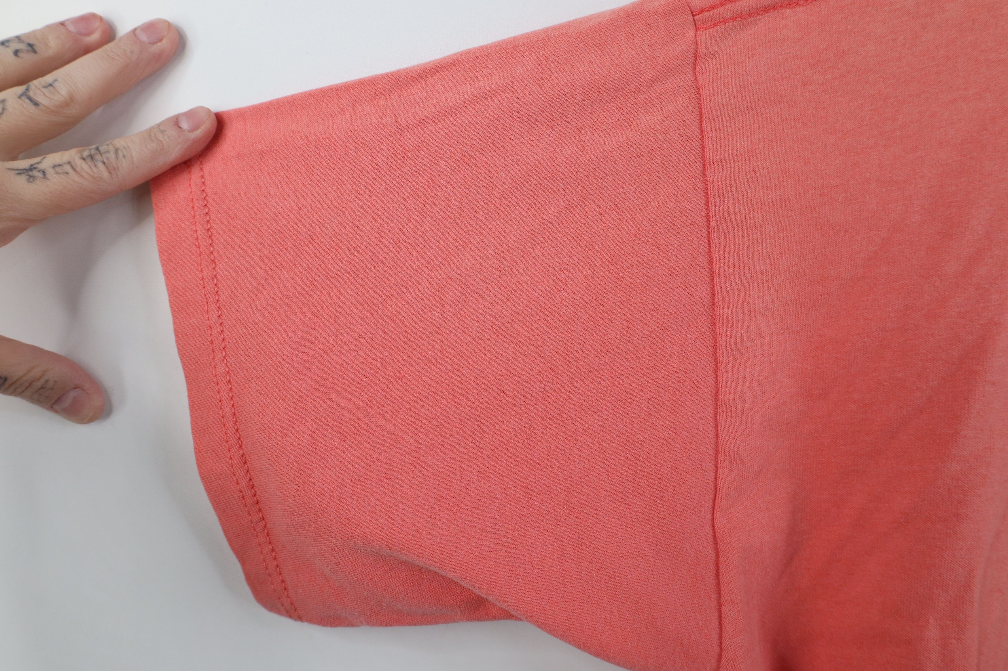 Vintage Vintage 90s Streetwear Blank Boxy Pocket T-Shirt Salmon USA Size L / US 10 / IT 46 - 7 Thumbnail