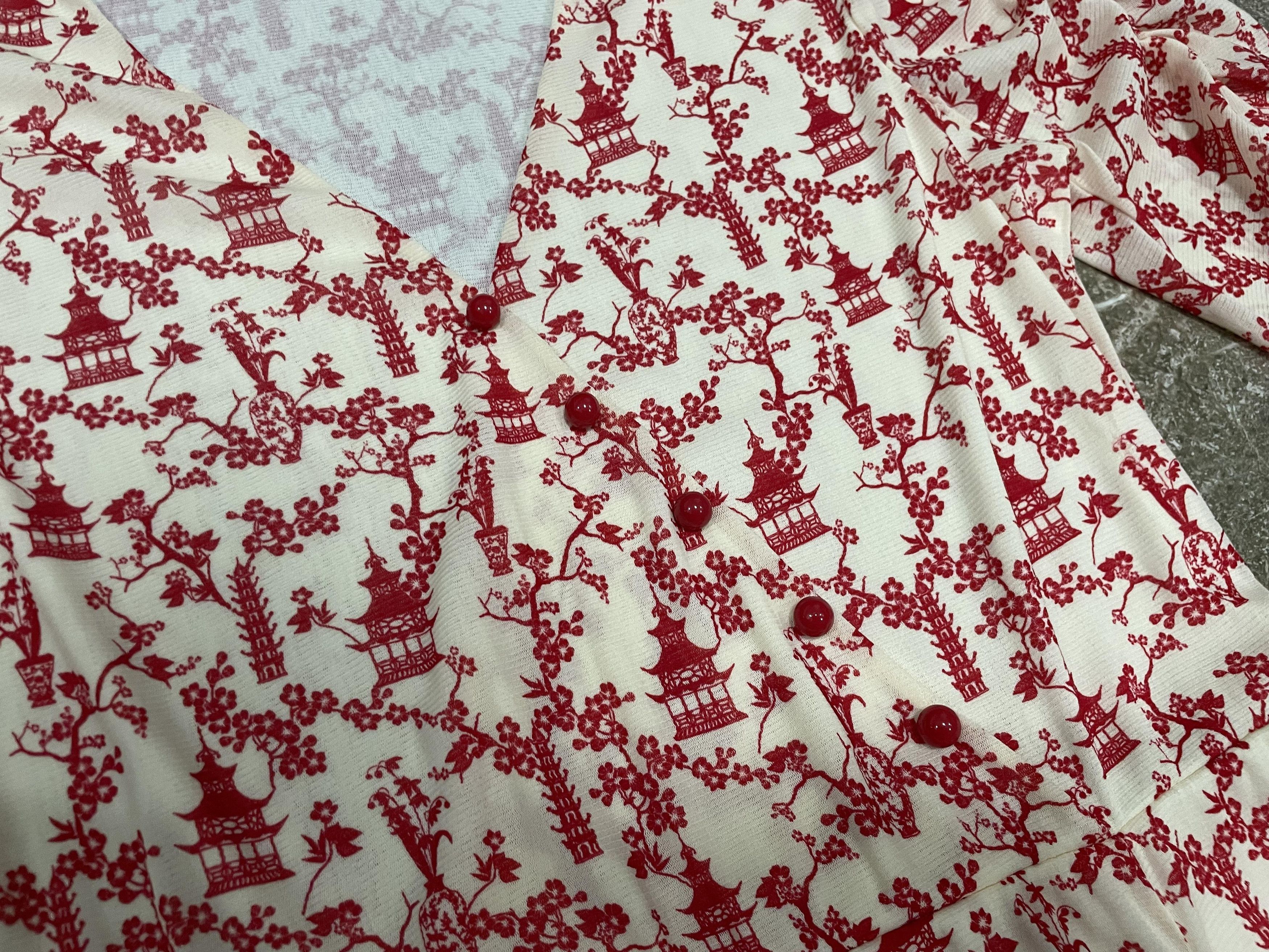 Designer × Vivienne Tam Vivienne Tam Floral Dress Size L / US 10 / IT 46 - 4 Thumbnail