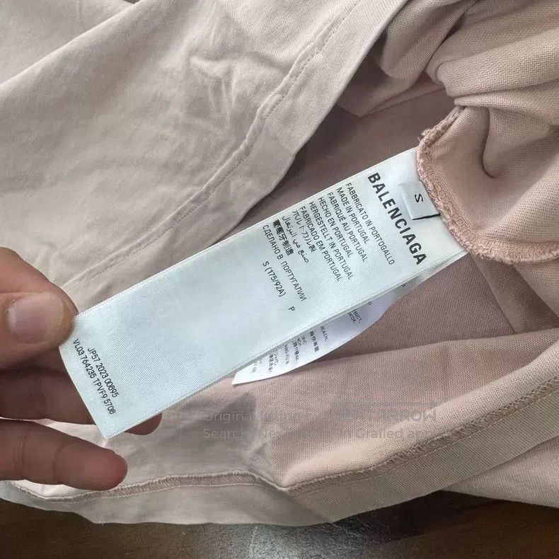Balenciaga Balenciaga Reversed Letter Light Pink Short Sleeve Size US S / EU 44-46 / 1 - 6 Thumbnail