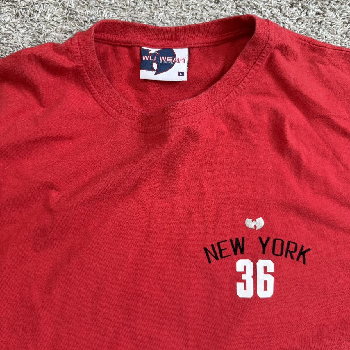 Wu-Tang Clan 🔴Wu-Wear Shirt Size Large Red Wu-Tang Rza Raekwon Size US L / EU 52-54 / 3 - 5 Thumbnail