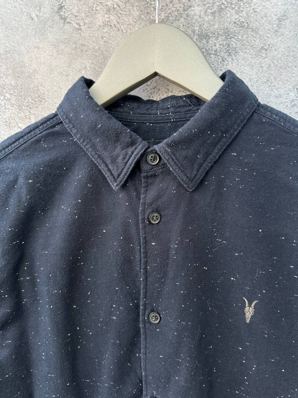 Allsaints ALLSAINTS Torrey Shirt Flannel Long Sleeve Black Button Up Size US M / EU 48-50 / 2 - 5 Thumbnail