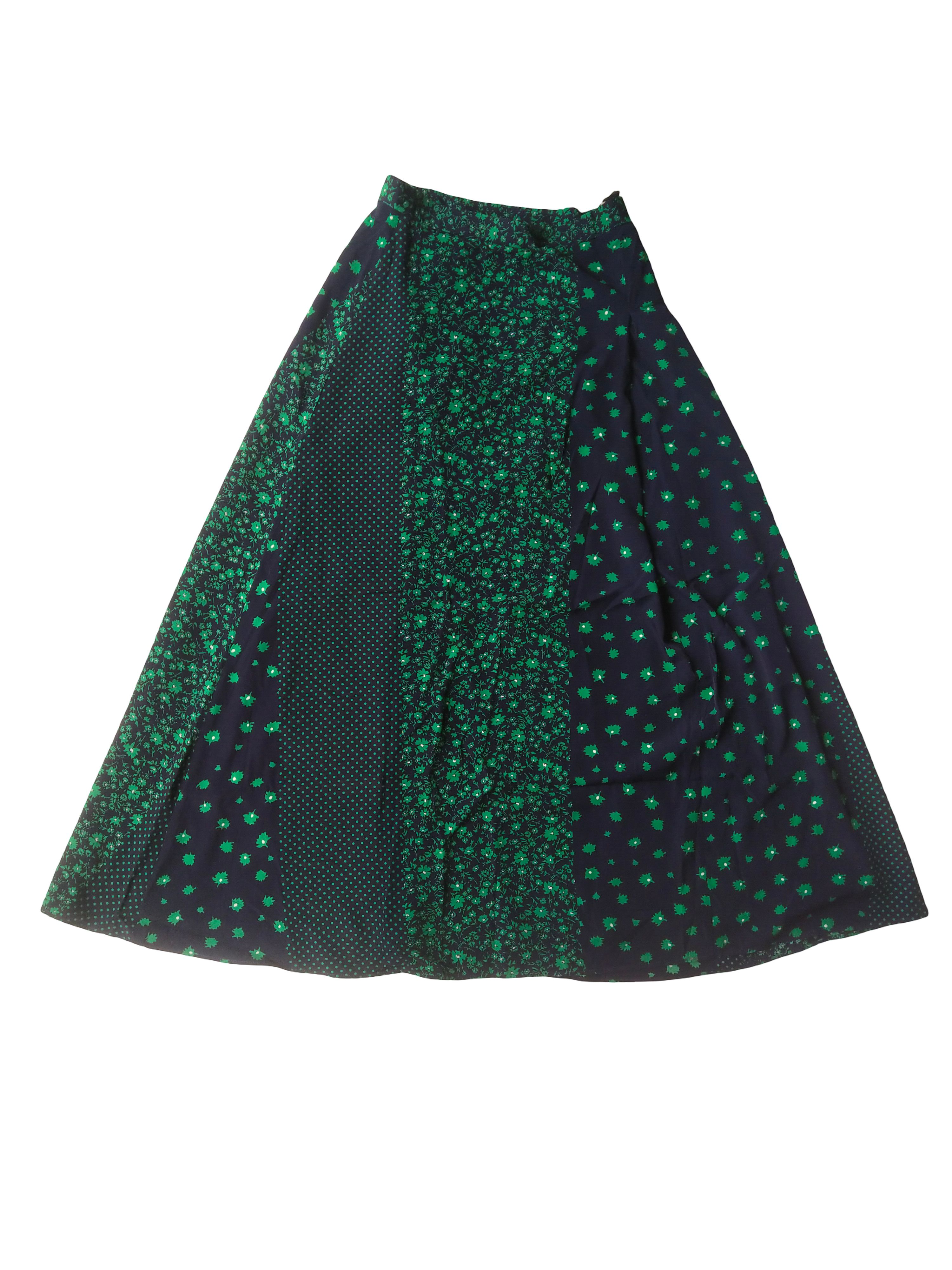 United Arrows United Arrows Japan Patchwork Floral Dot Flare Skirt 36 Size 26" / US 2 / IT 38 - 1 Thumbnail