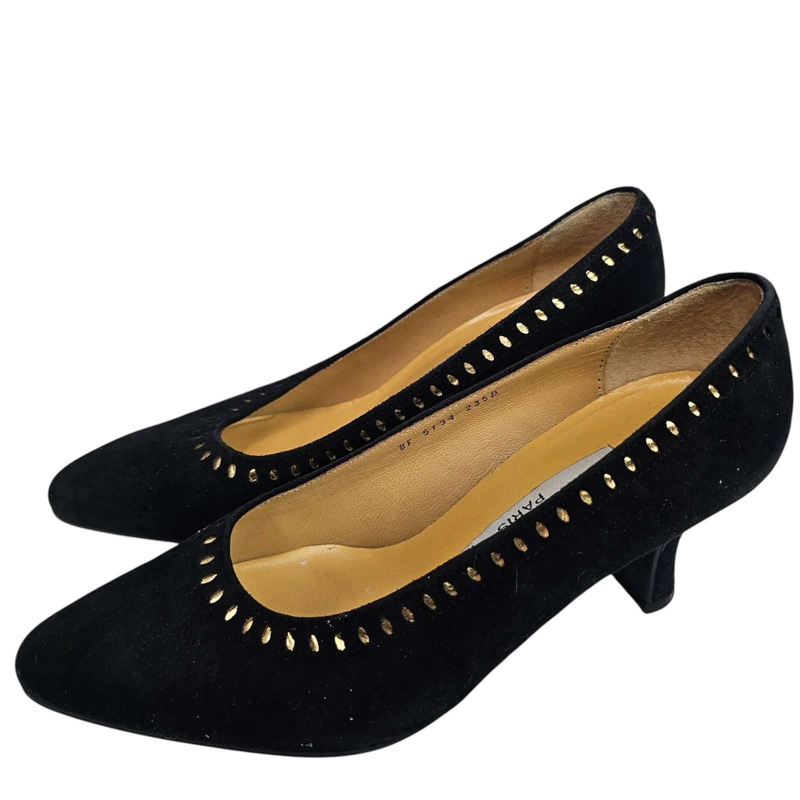 Balenciaga Balenciaga Womens Black Suede Heels Closed Toe Pumps Size 5 Size US 5 / IT 35 - 6 Thumbnail