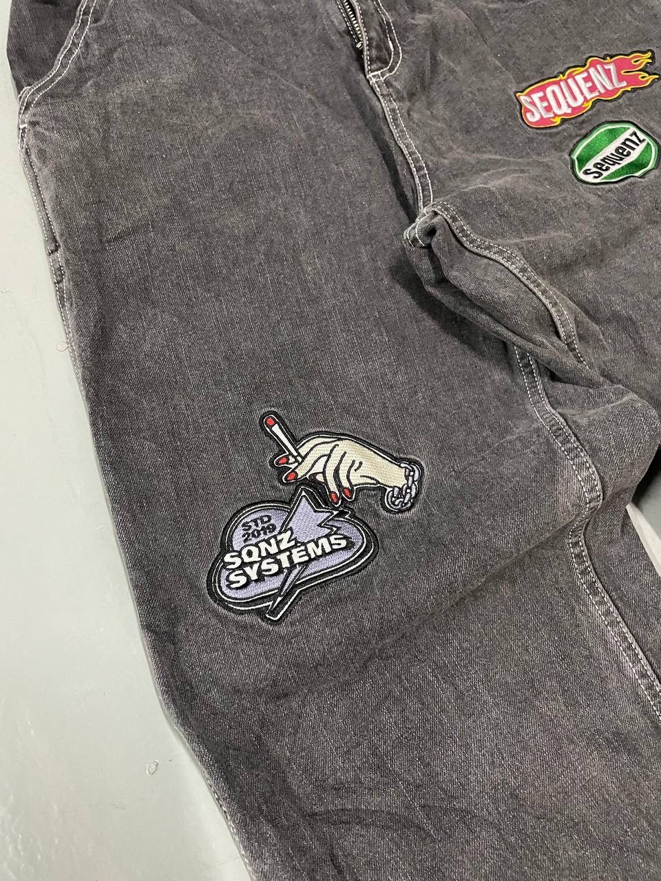 Japanese Brand Y2K BAGGY SEQUENZ FULL PATCH Size US 34 / EU 50 - 5 Thumbnail