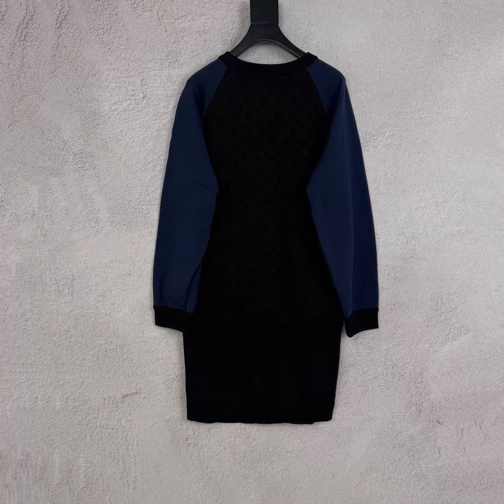 Louis Vuitton LV Embossed Logo Colorblocked L Dress Size L / US 10 / IT 46 - 2 Thumbnail