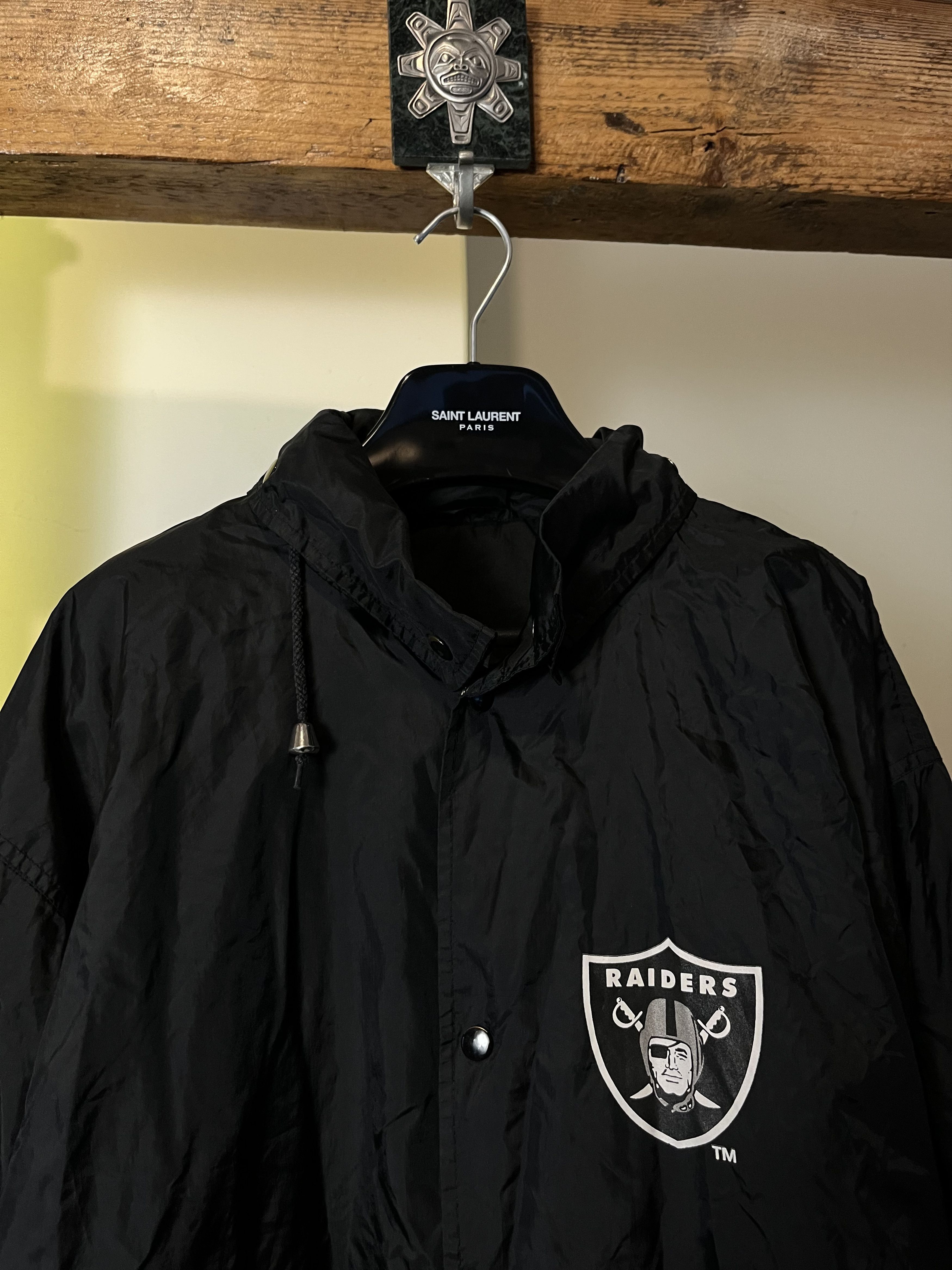 NFL × Vintage 1995 Oakland Raiders NFL Light Jacket Size US XL / EU 56 / 4 - 3 Thumbnail