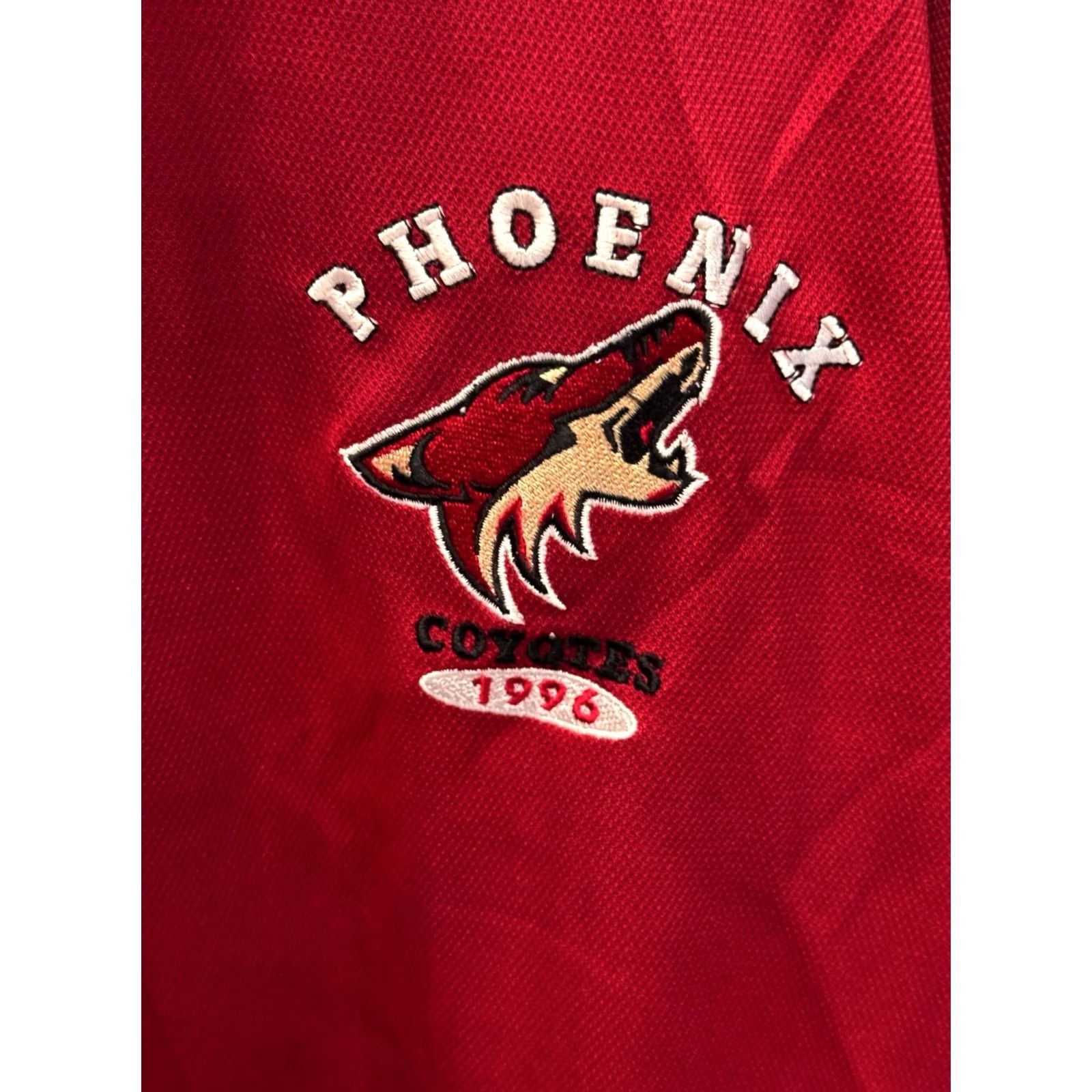 NHL NHL Phoenix Coyotes 1996 Hockey SHORT SLEEVE POLO SHIRT Medium M Size US M / EU 48-50 / 2 - 6 Thumbnail